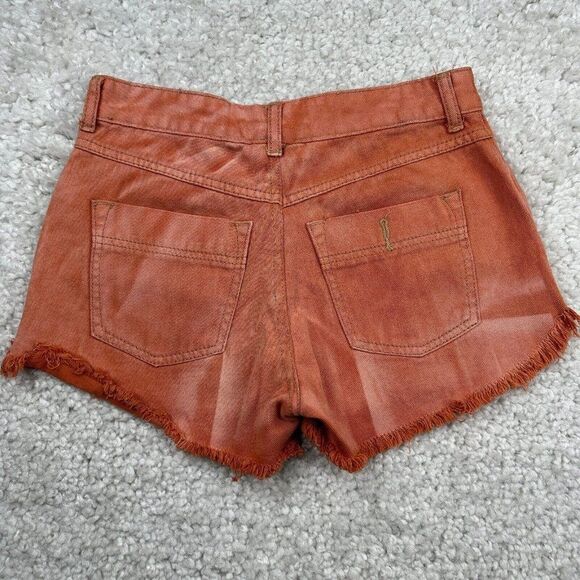 Free People Copper Orange Raw Hem Short - Picture 3 of 9